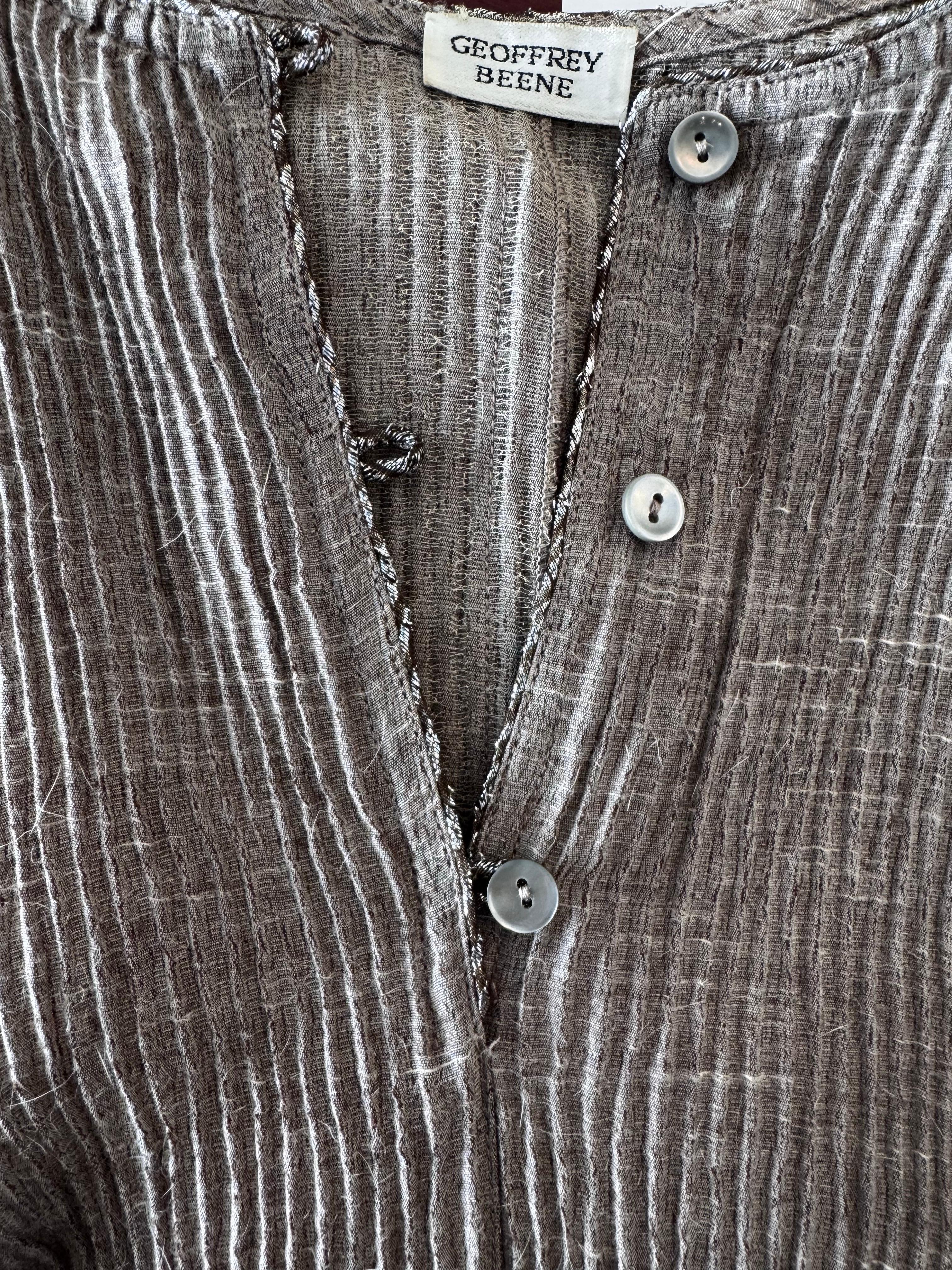 1970s Geoffrey Beene Crinkle Caftan In Good Condition For Sale In Miami, FL