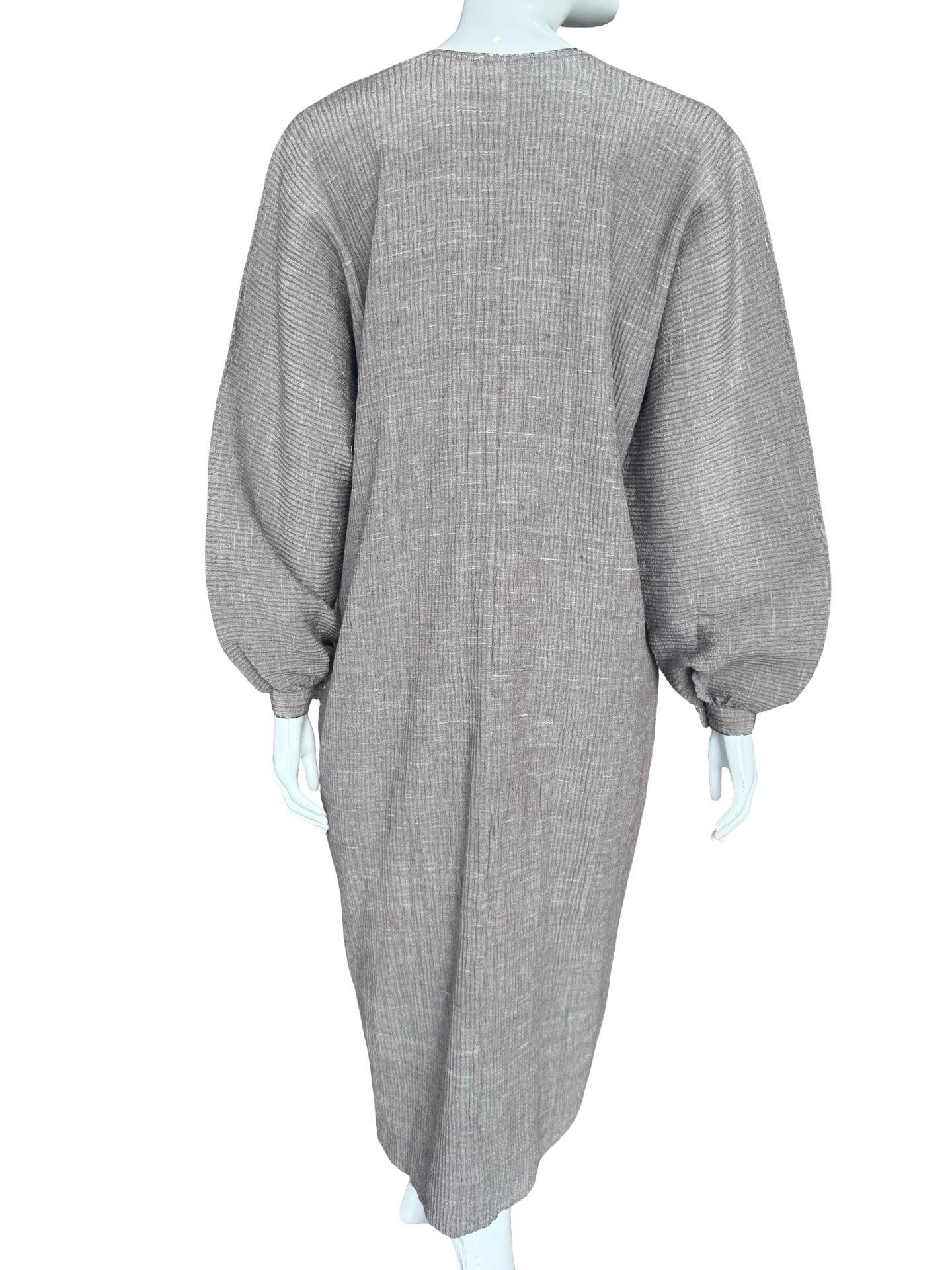 1970s Geoffrey Beene Crinkle Caftan For Sale 2