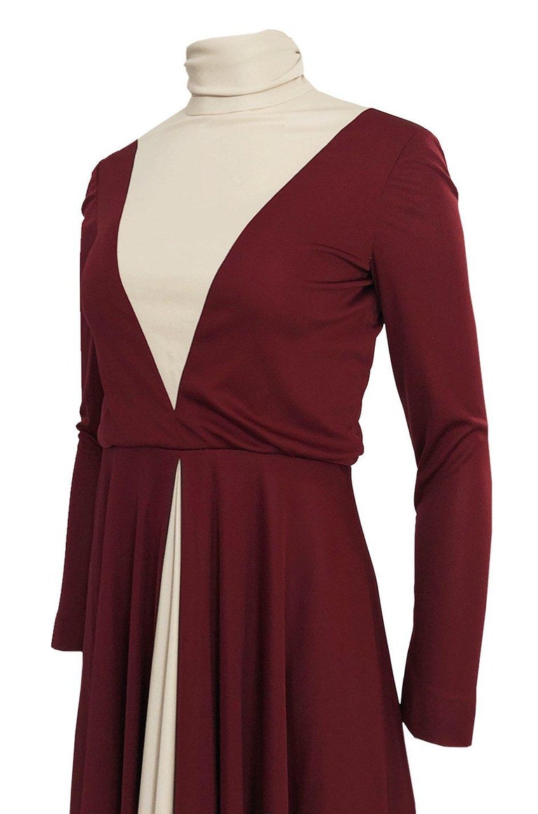 cream jersey dress