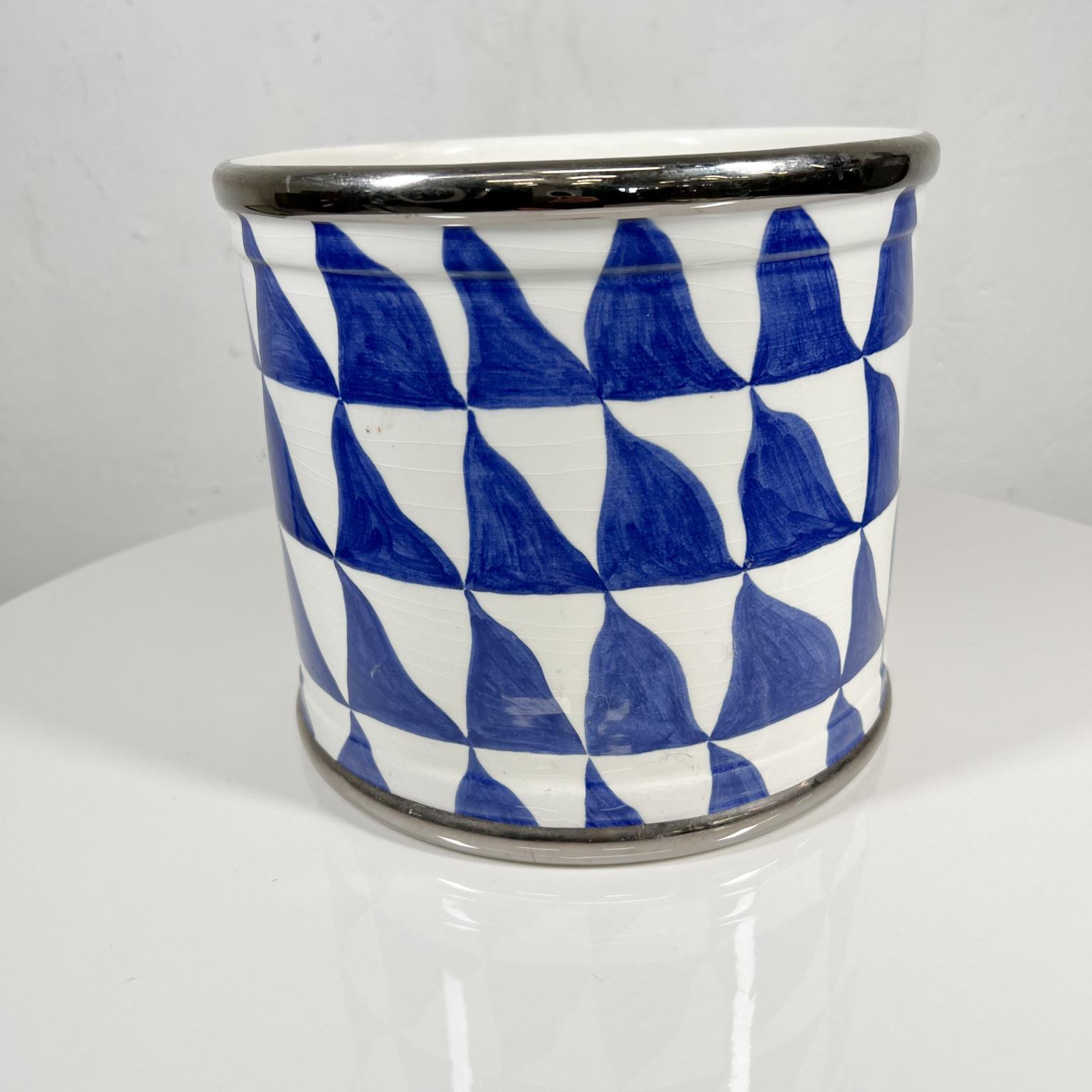Late 20th Century 1970s Geometric Planter Pot by Tiffany & Co Este Ceramiche, Italy