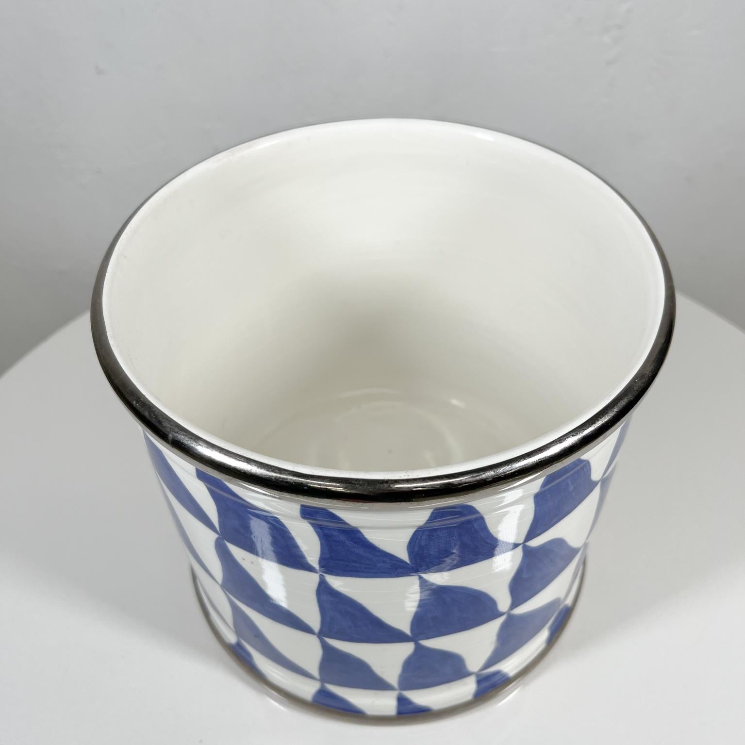 1970s Geometric Planter Pot by Tiffany & Co Este Ceramiche, Italy 1