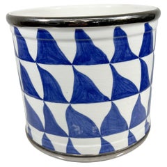 1970s Geometric Planter Pot by Tiffany & Co Este Ceramiche, Italy