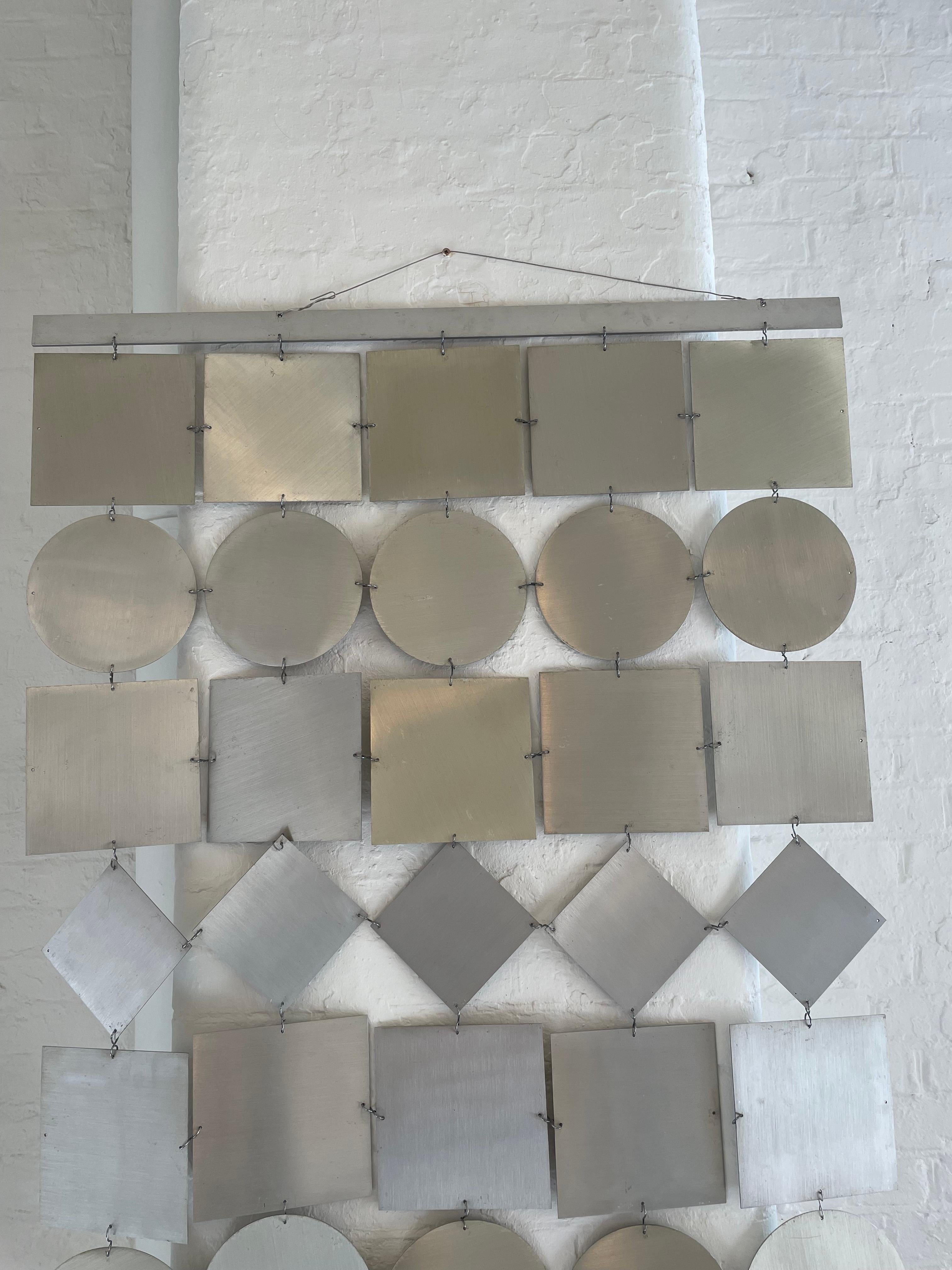 1970s Geometric Steel Screen - Small In Good Condition For Sale In London, England