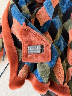 1970s Geometric Suede & Shearling Patchwork Coat