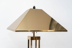 1970s Geometric 'X' Brass Table Lamp by Curtis Jere