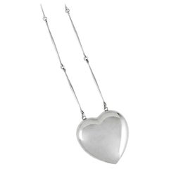 1970's Georg Jensen Astrid Large Fog Heart Joy Necklace