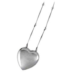 Retro 1970's Georg Jensen Astrid large Fog Heart Joy Necklace