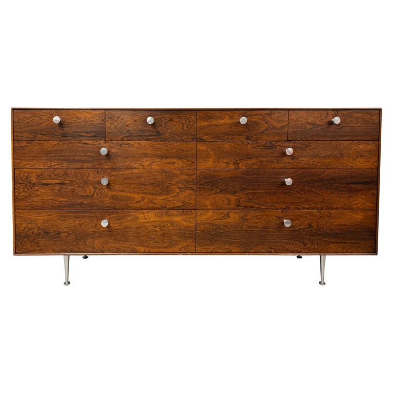 1970er George Nelson Palisander Dünne Kante Lange Kommode im Angebot bei 1stDibs Deutschland