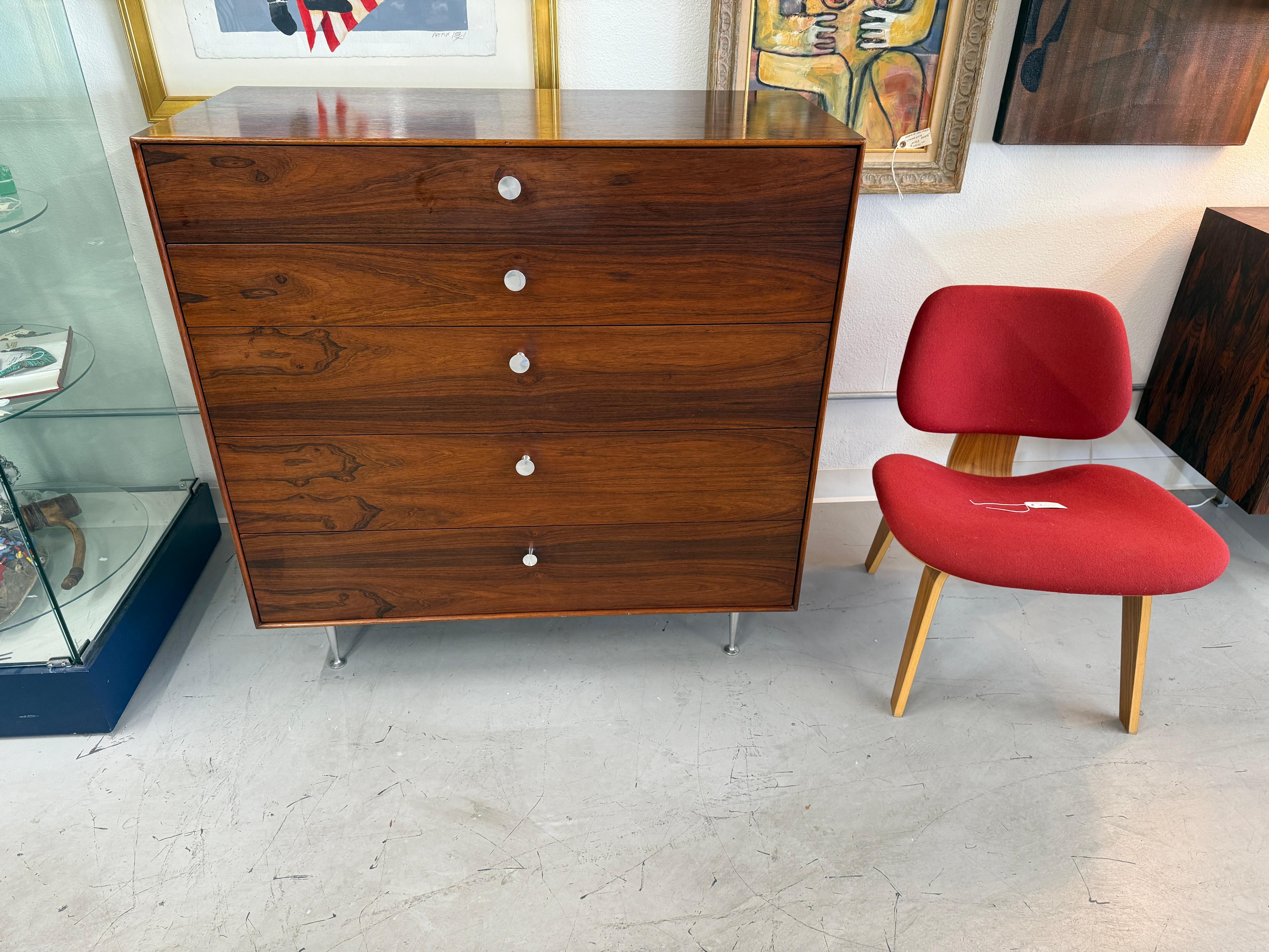 George Nelson del 1970, cassapanca in palissandro con bordo sottile in vendita 6