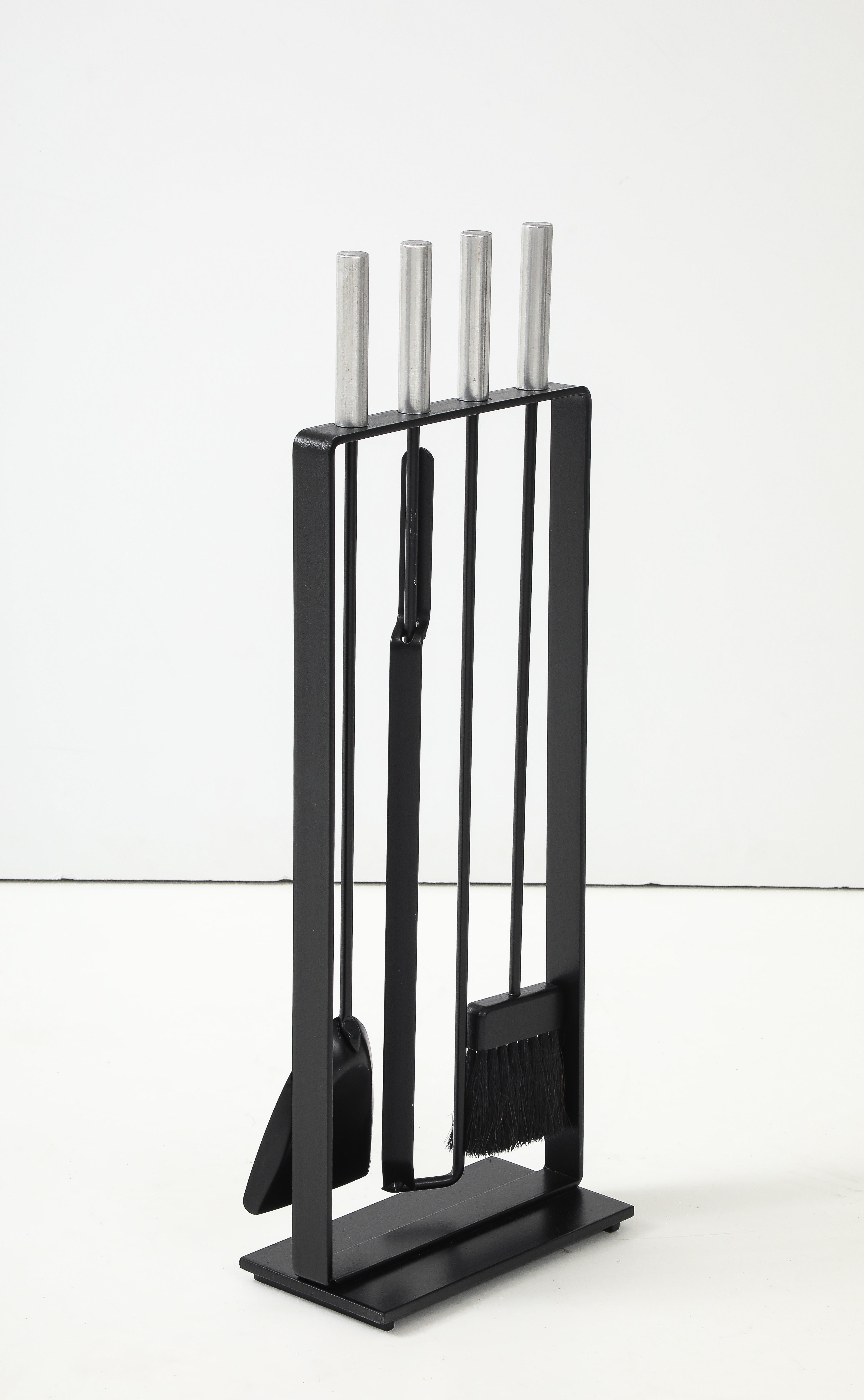 Outils de cheminée modernistes de style George Nelson des années 1970 en vente 3