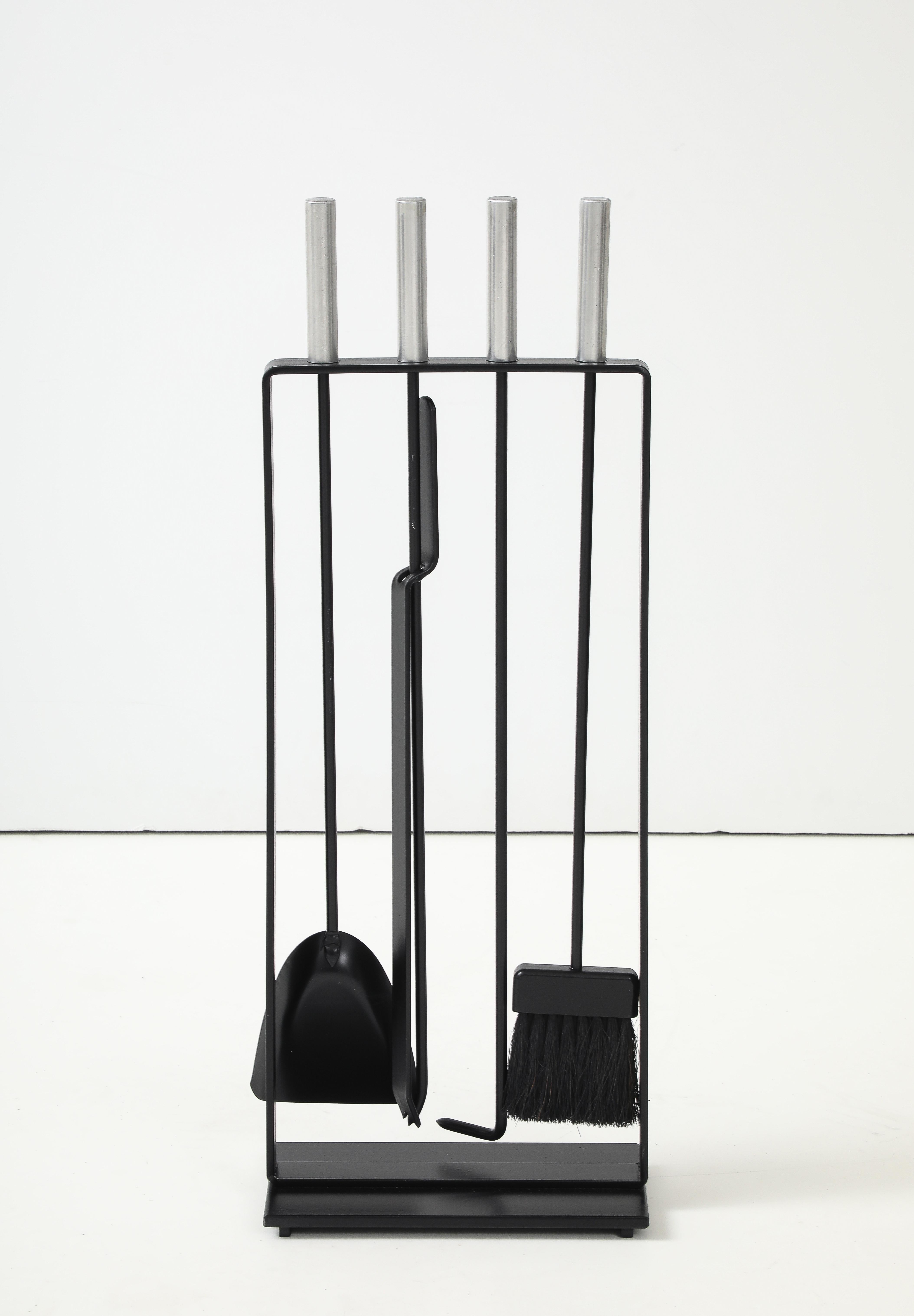 Outils de cheminée modernistes de style George Nelson des années 1970 en vente 4