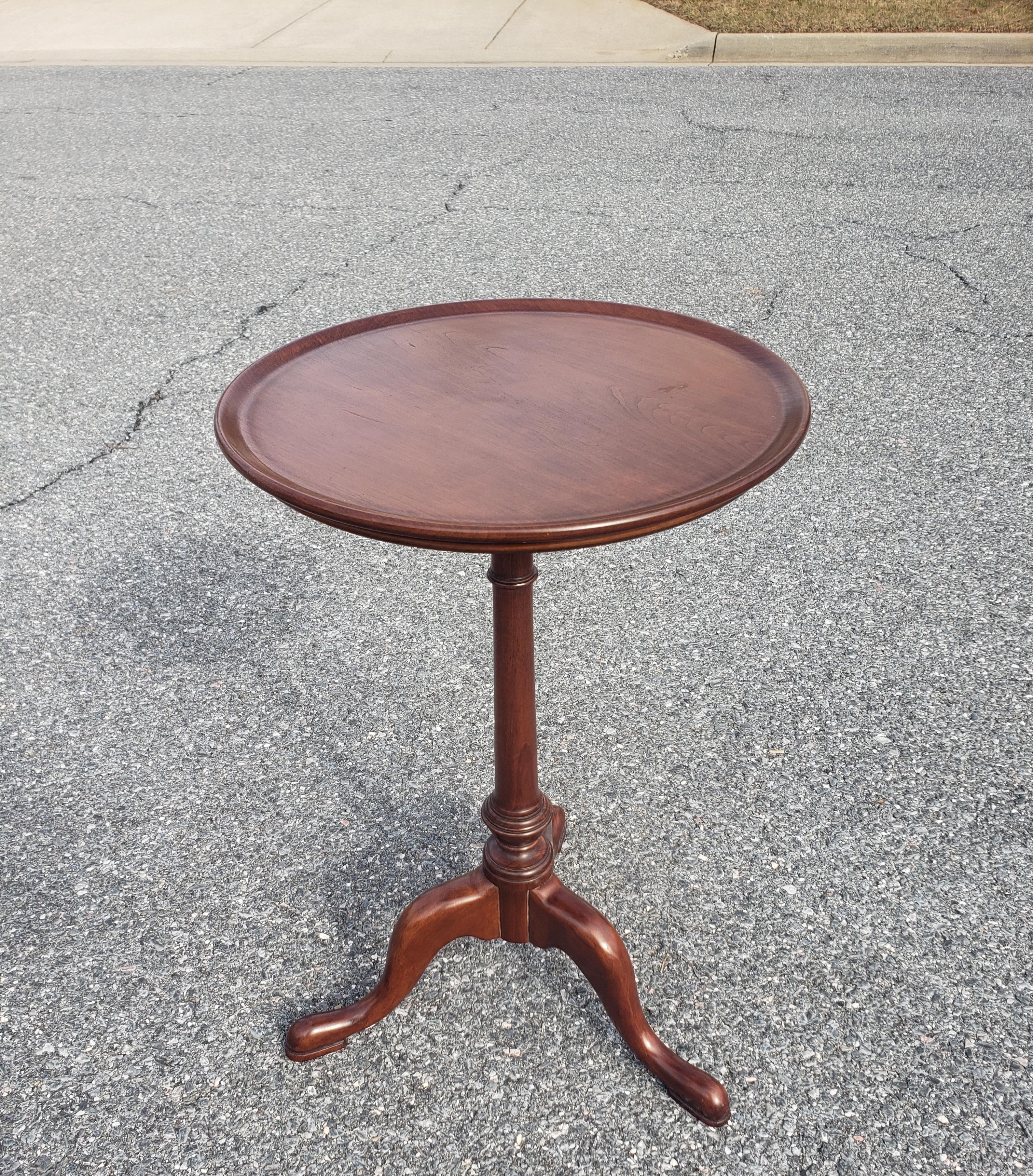 Mid-Century Modern 1970s George White Handcrafted for the Barley Collection Cherry Candle Stand For Sale