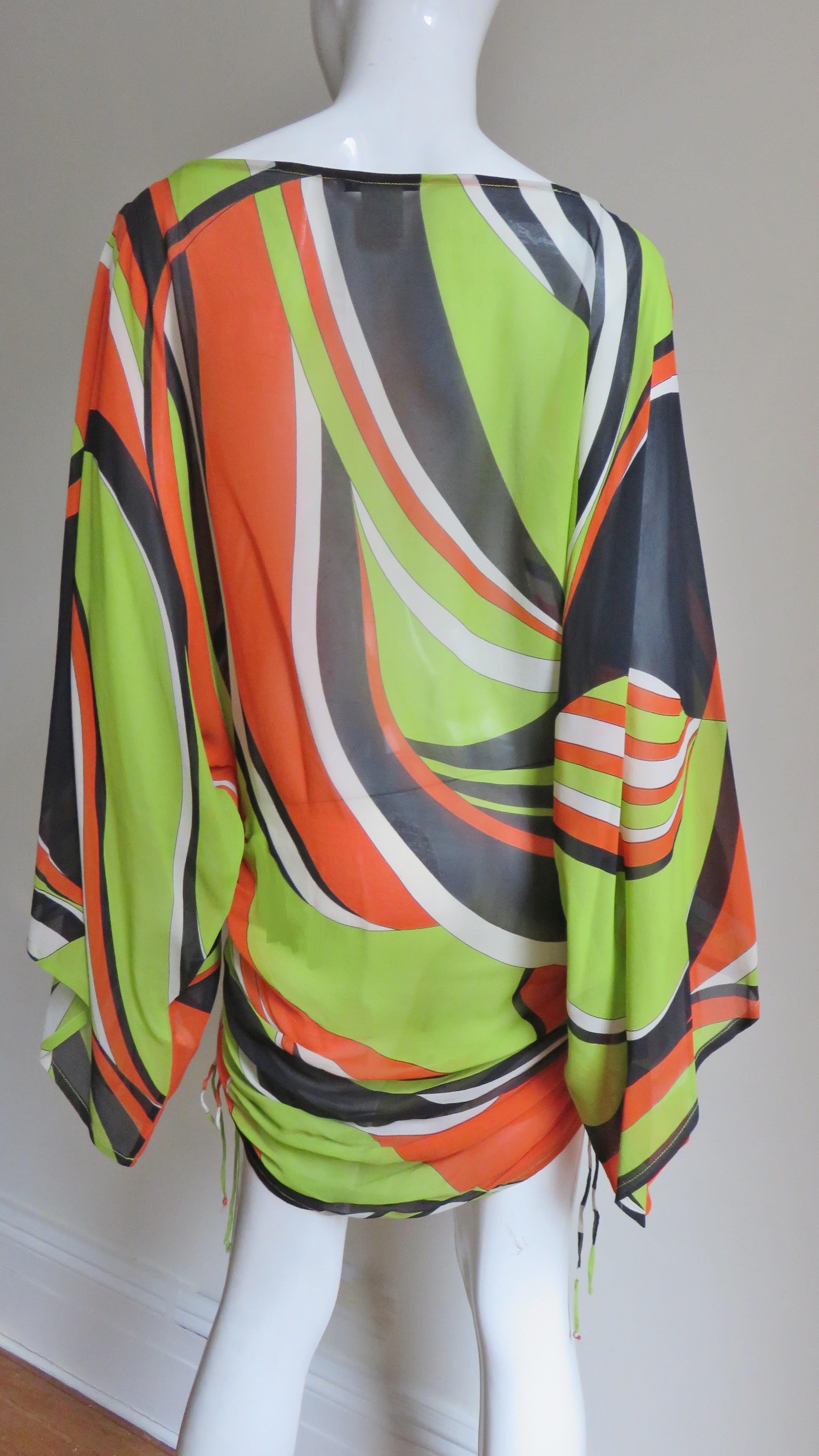  Georges Rech Silk Dress with Drawstring Skirt 1970s 6