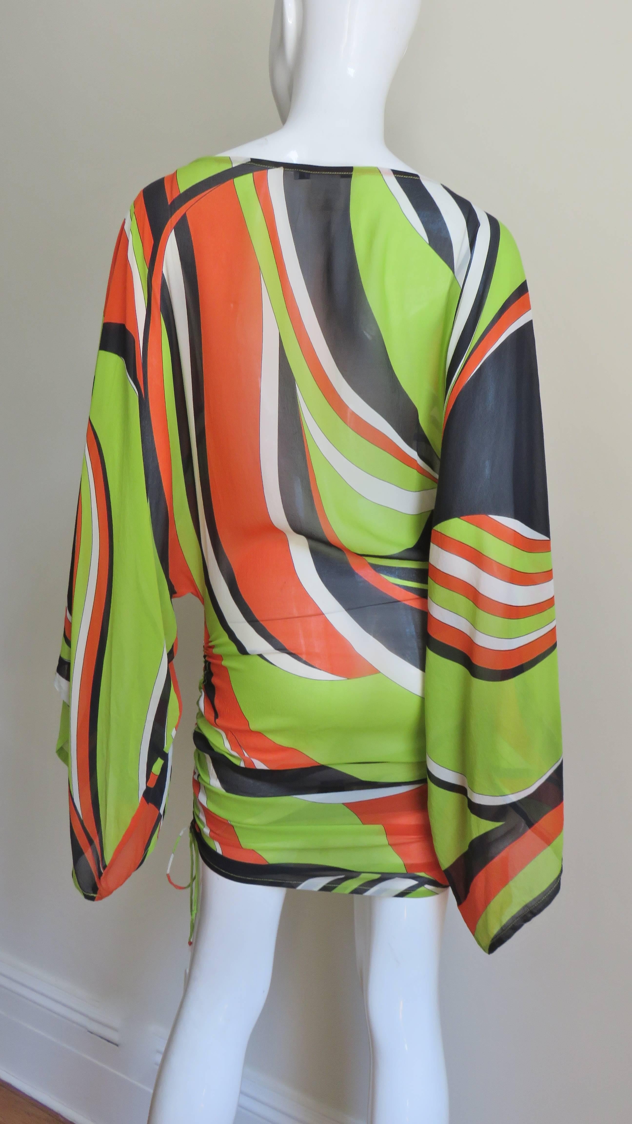  Georges Rech Silk Dress with Drawstring Skirt 1970s 8