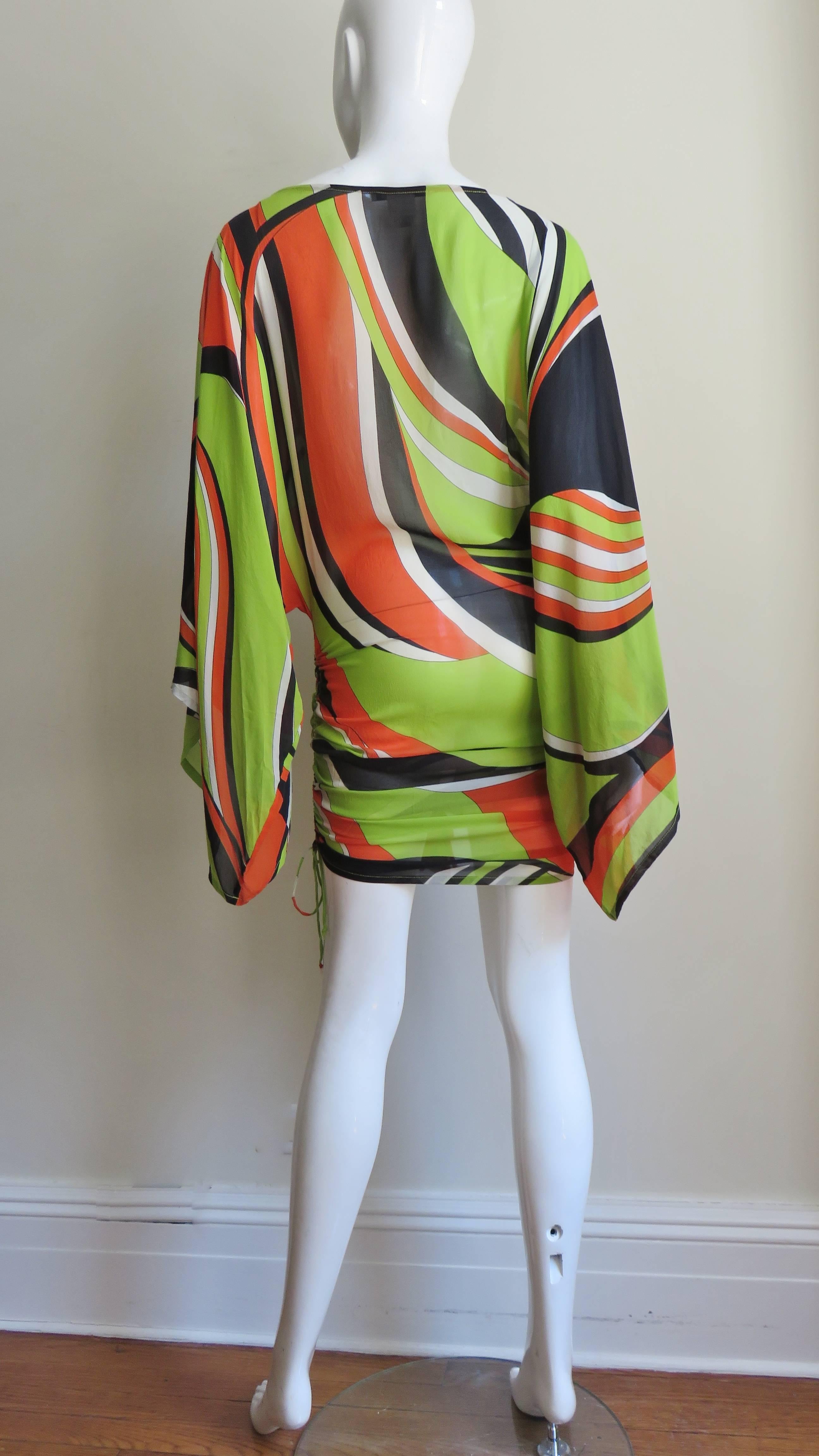  Georges Rech Silk Dress with Drawstring Skirt 1970s 9