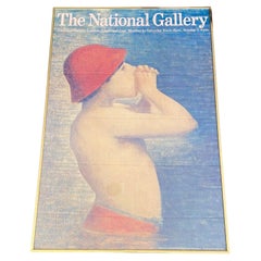 Vintage 1970s Georges Seurat - Bathers, Asnières - The National Gallery, London Print 