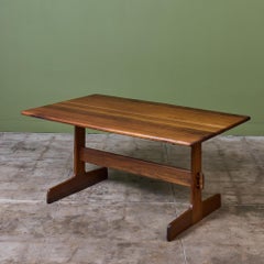 1970s Gerald McCabe Shedua Wood Dining Table by Eon Furniture