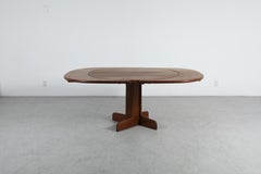 1970s Gerald McCabe Walnut Extendable Pedestal Dining Table