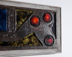 1970s German Abstract Ceramic Relief Sculpture