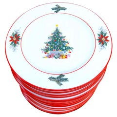 1970’s German Christmas Schumann “noel” Dessert Plates - Set of 14