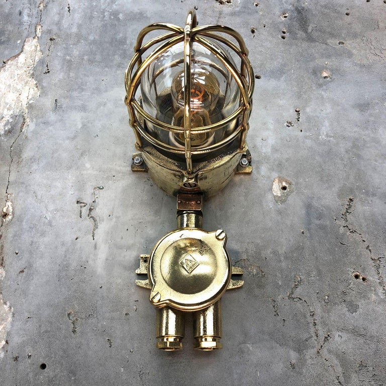 1970s German Explosion Proof Cast Brass and Junction Box ...
