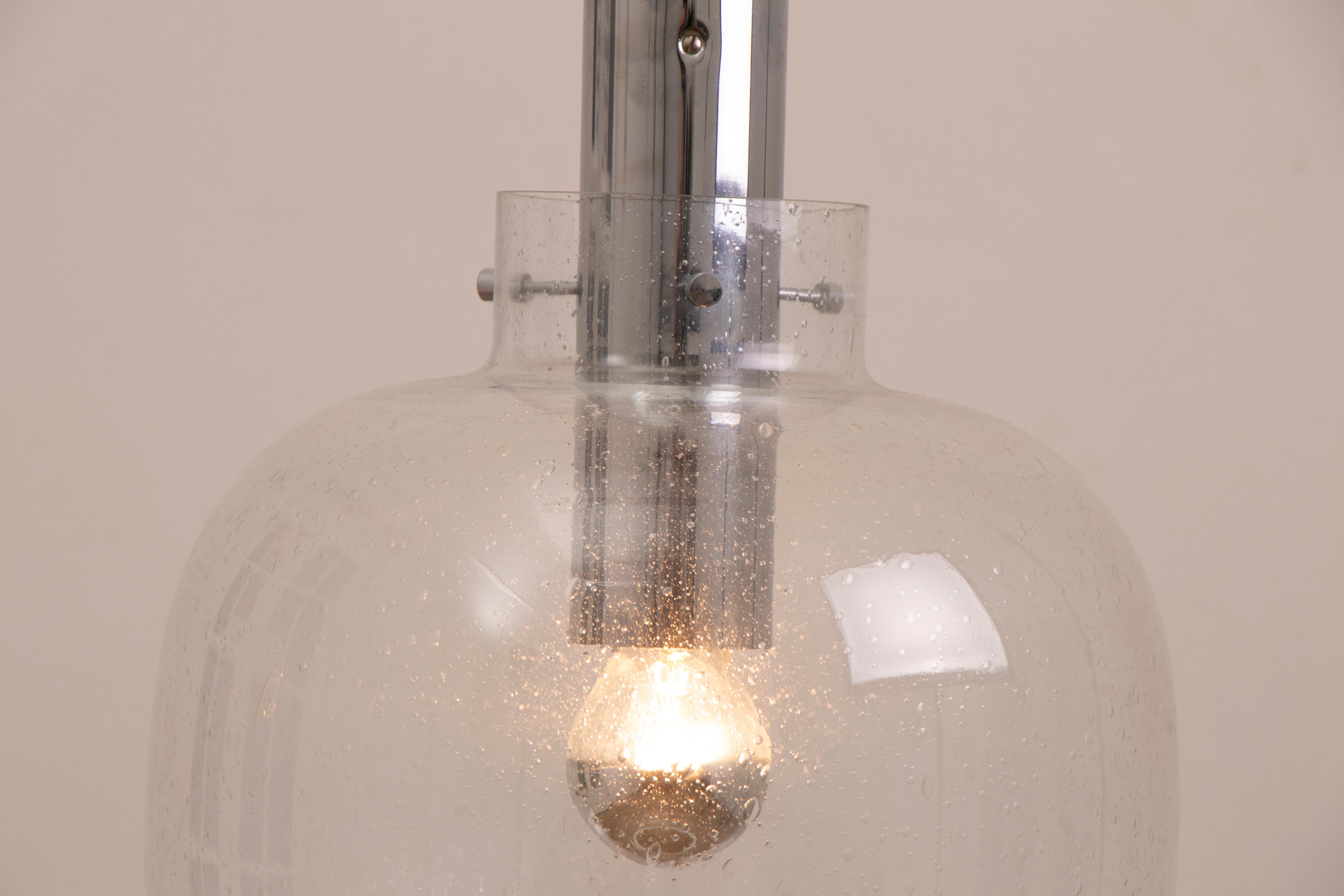 bubbled glass pendant light