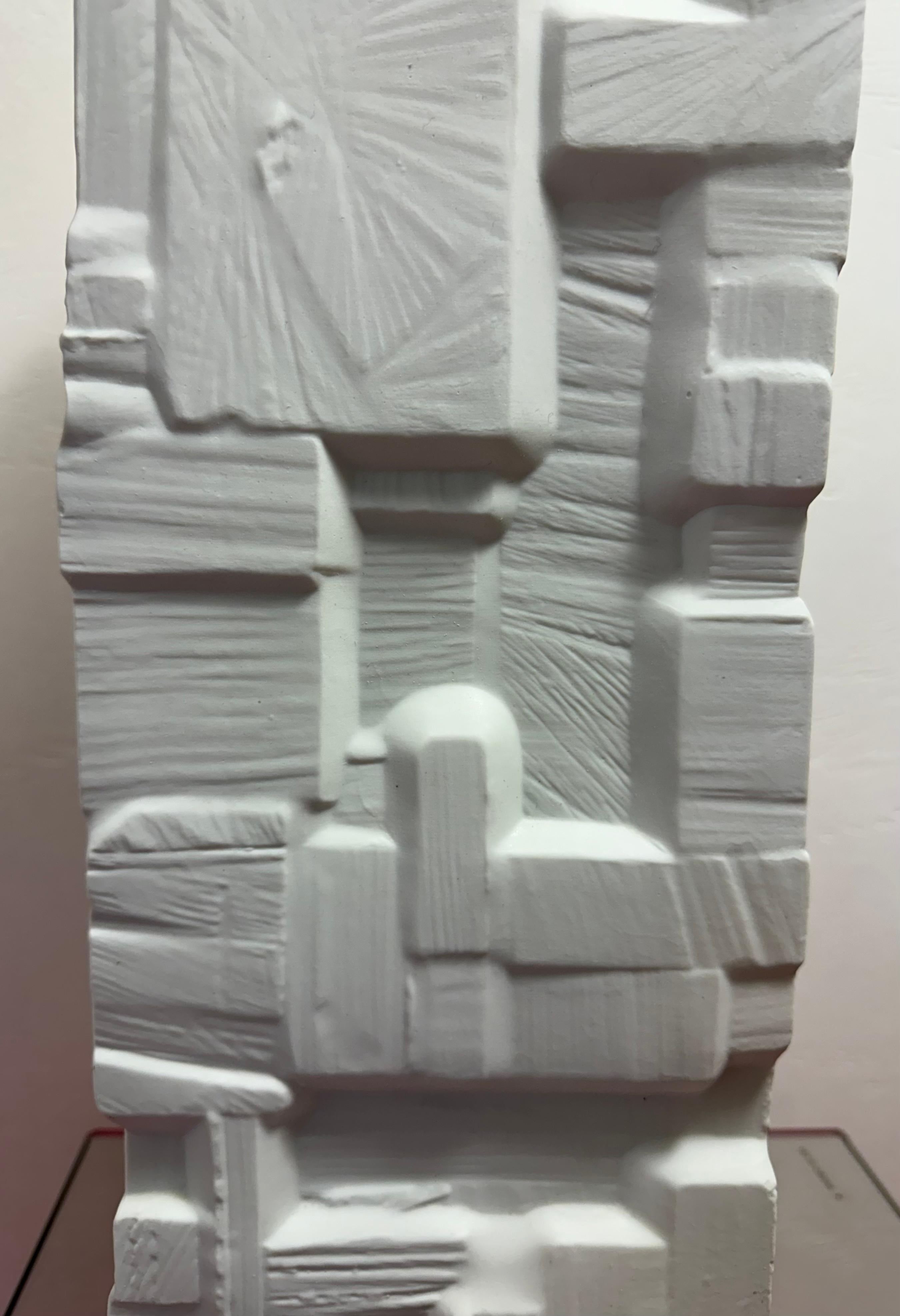 Vaso in porcellana di bisquit bianco opaco Heinrich Ceramics Op Art degli anni '70 n. 2014 in vendita 7