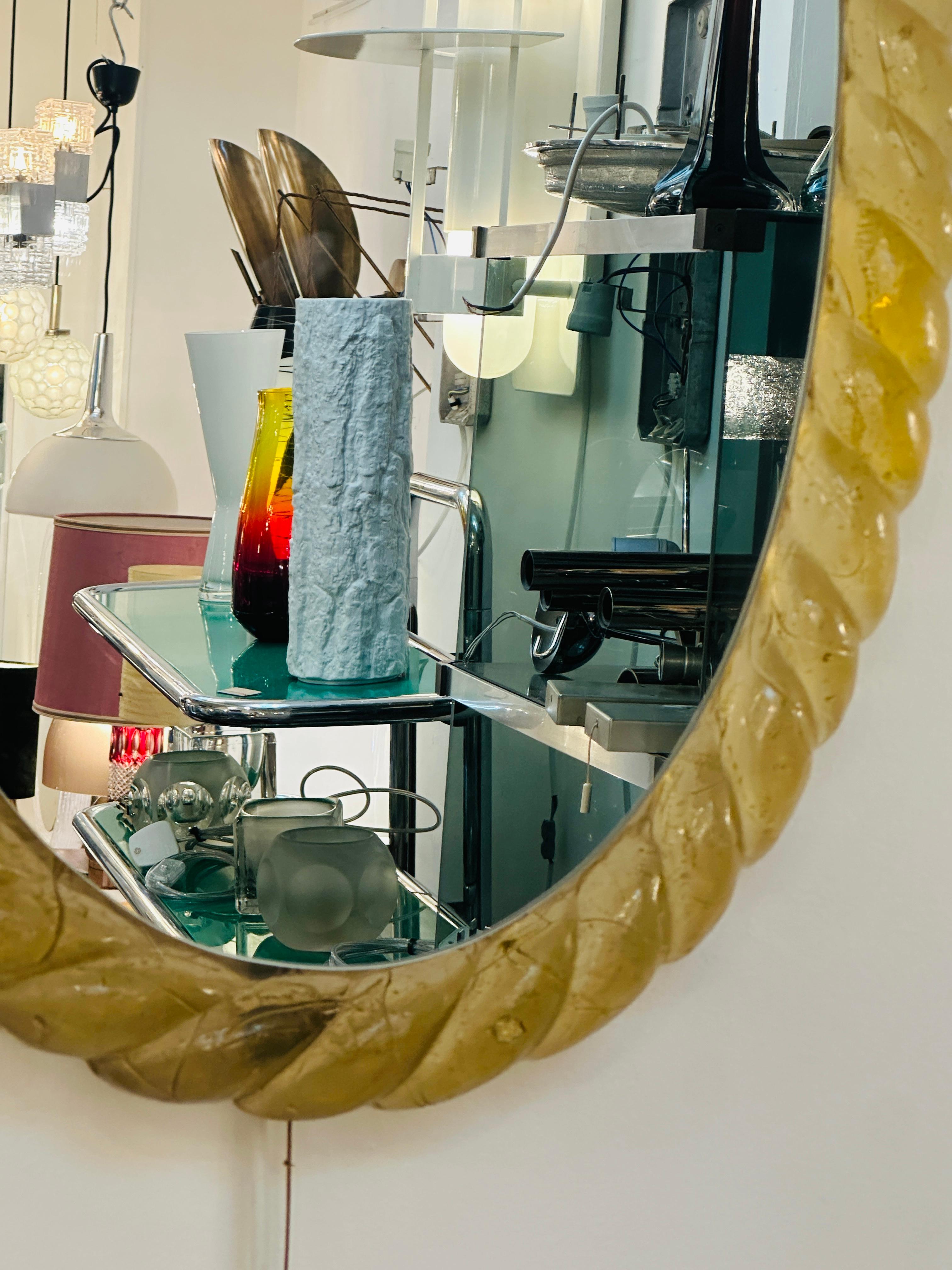 1970er Jahre Deutsch Hillebrand Leuchten Beleuchtete Hintergrundbeleuchtung Lucite Bernstein Wandspiegel 7