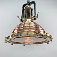 Ciondolo industriale tedesco in rame e ottone di Wiska degli anni '70 per la marina