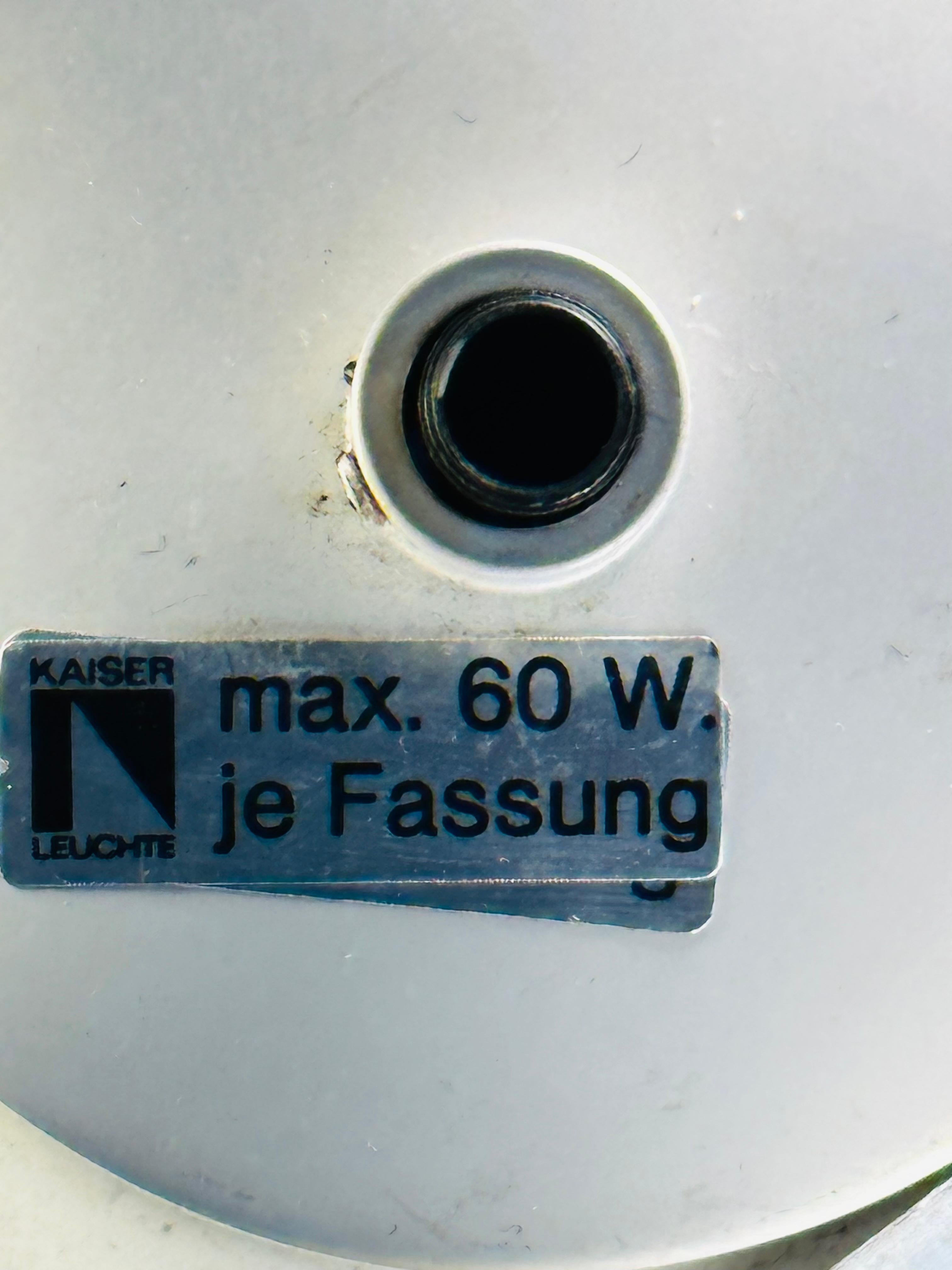1970s German Kaiser Leuchten Textured Clear Glass Circular Flush Mount Light For Sale 9