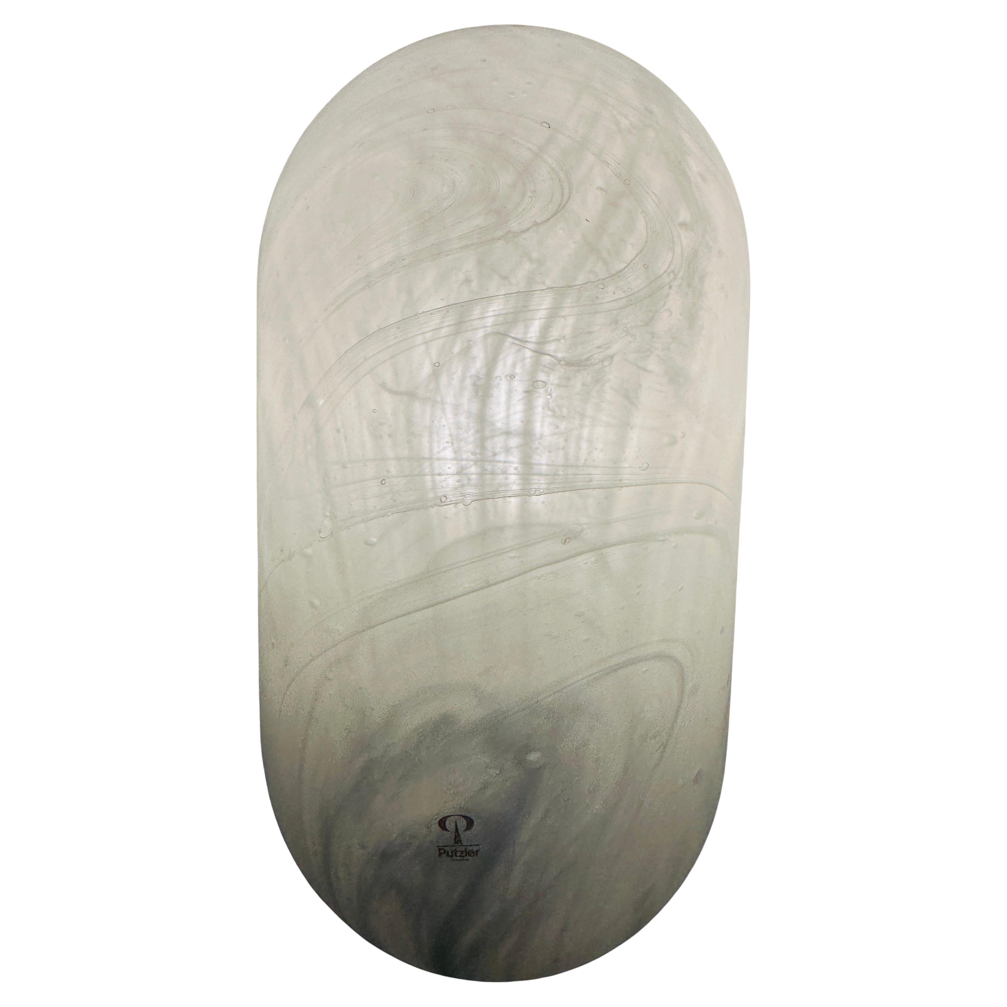1970er Jahre Deutsch Peill & Putzler Frosted Lozenge-Shaped Glass Wall Lights 4 Avail im Angebot