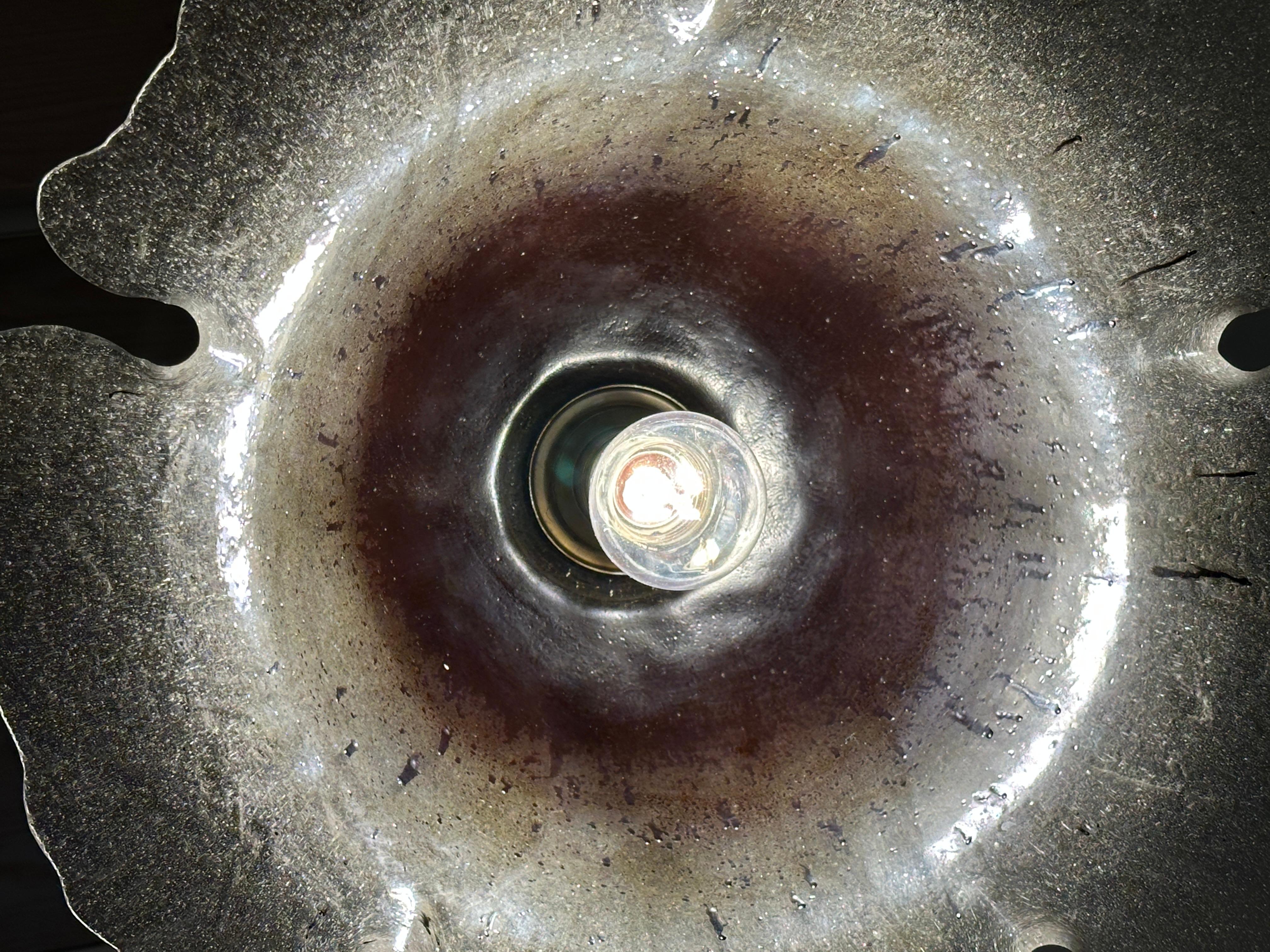 Suspension à fleurs en verre et laiton Peill & Putzler, Allemagne, années 1970 en vente 3