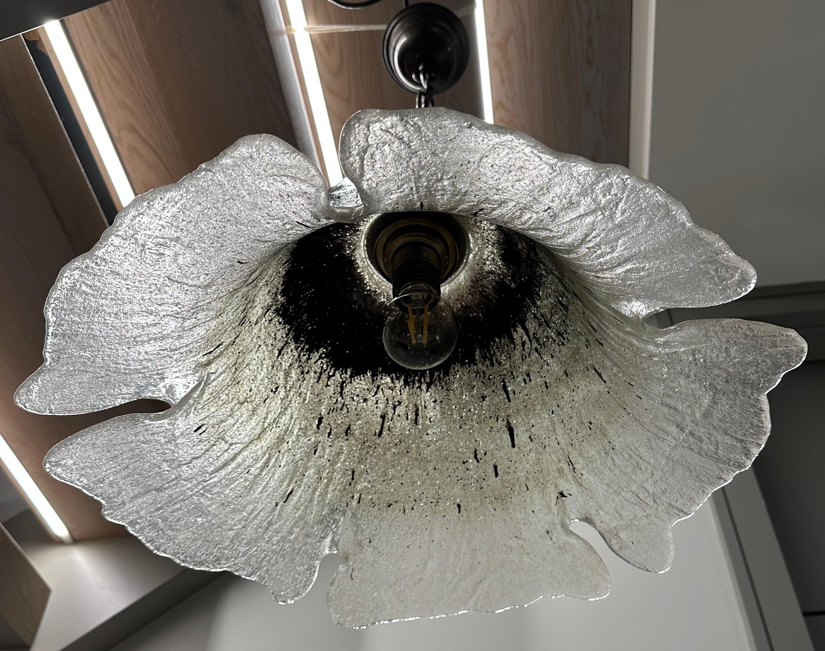 Suspension à fleurs en verre et laiton Peill & Putzler, Allemagne, années 1970 en vente 8