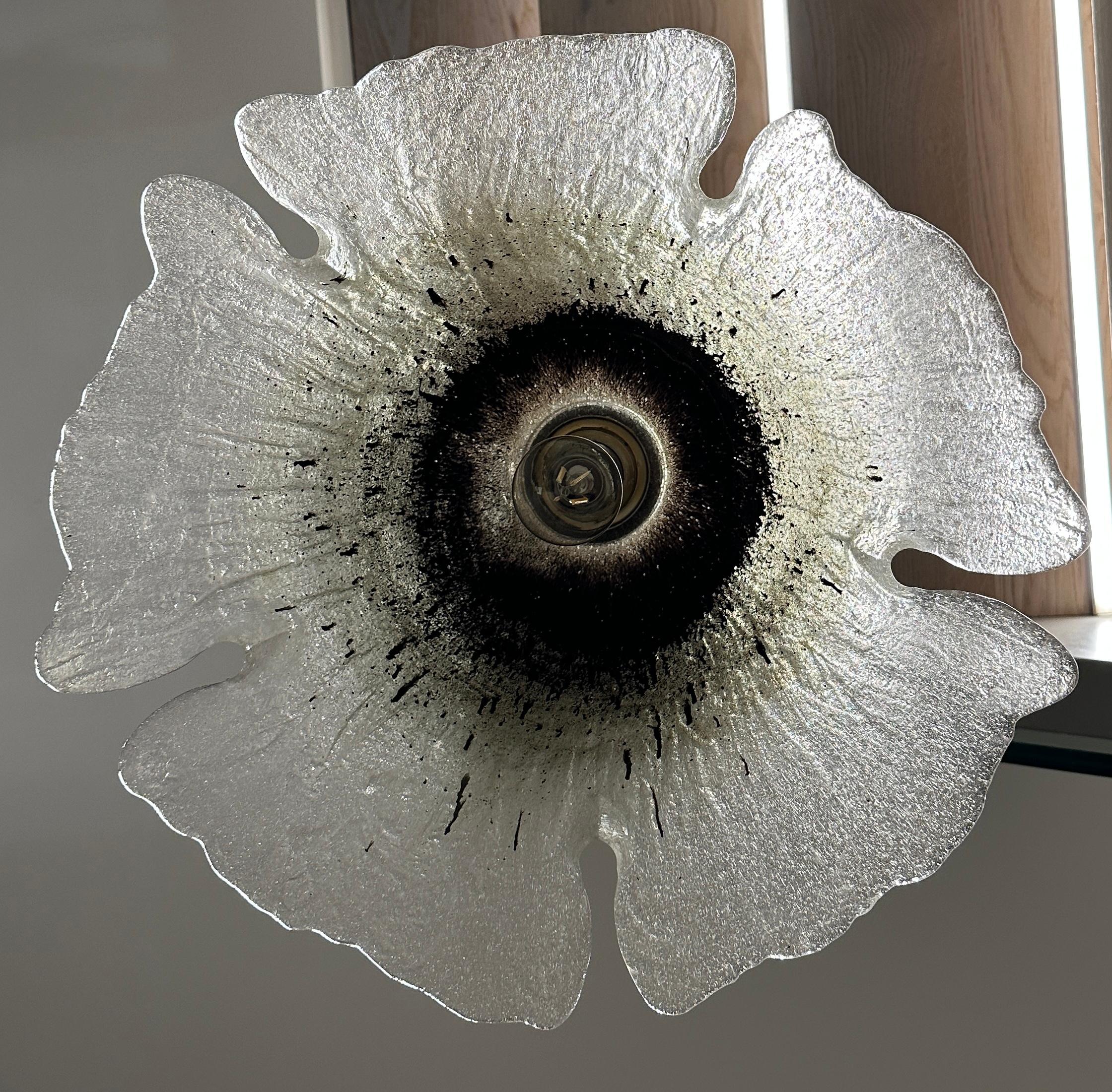 Suspension à fleurs en verre et laiton Peill & Putzler, Allemagne, années 1970 en vente 9
