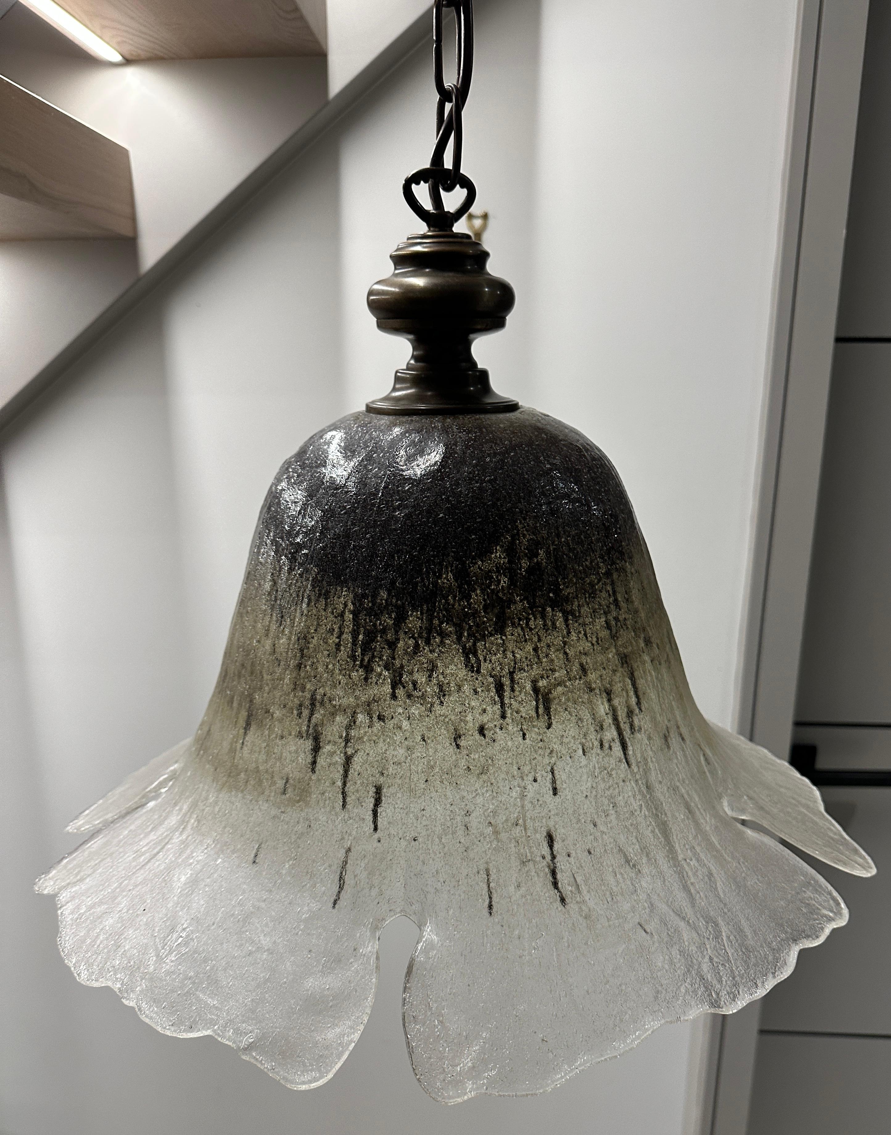 Suspension à fleurs en verre et laiton Peill & Putzler, Allemagne, années 1970 en vente 11