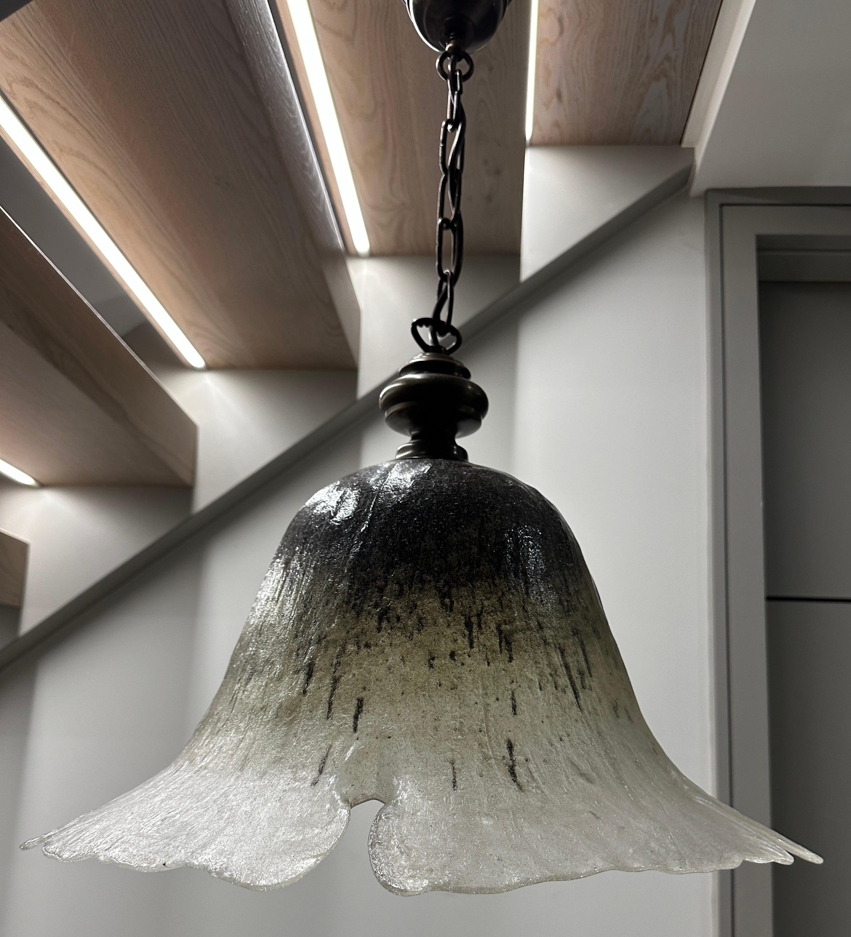 Suspension à fleurs en verre et laiton Peill & Putzler, Allemagne, années 1970 en vente 13