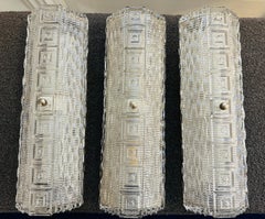 1970s German Phillips Abstract Iridescent Glass Rectangular Wall Light or Sconce