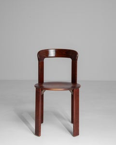 Bruno Rey 1970s German Chair, Solid Wood, Modernist Design, Good Shape