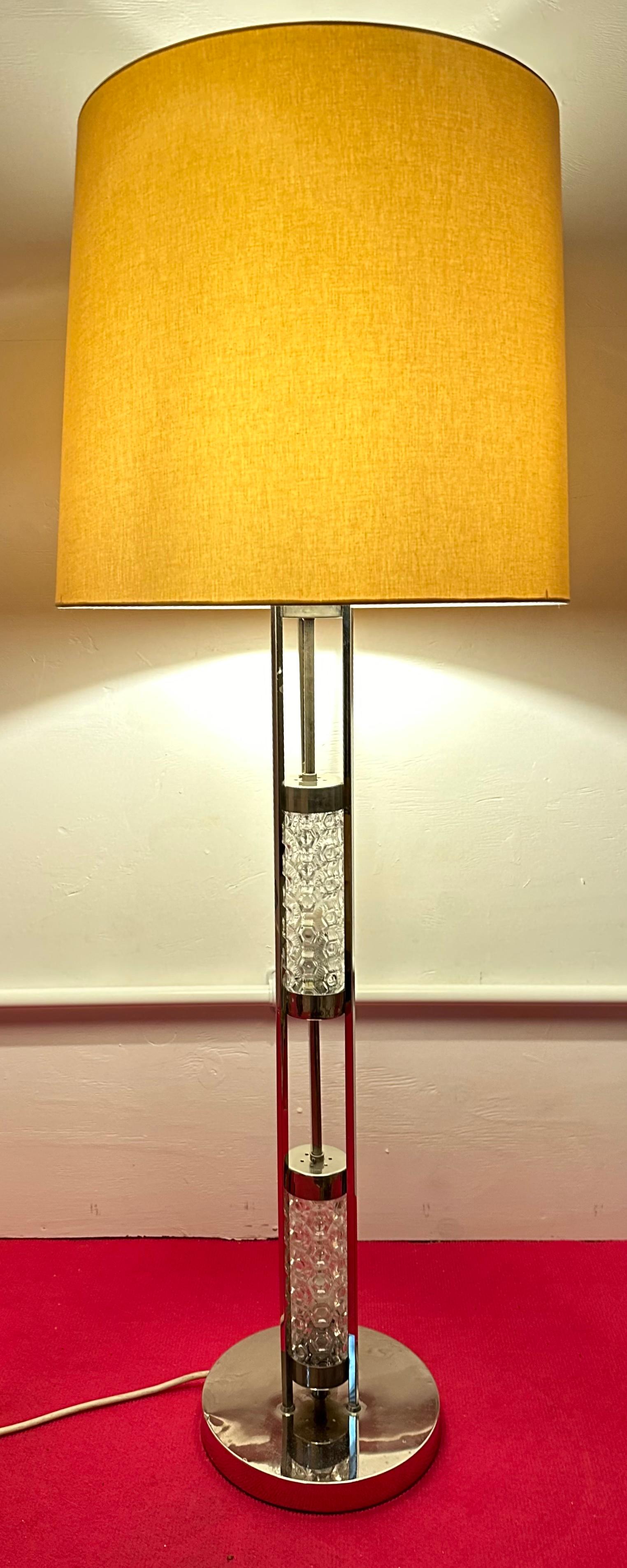 Polished 1970s German Richard Essig for Besigheim Illuminated Floor or Table Lamp For Sale
