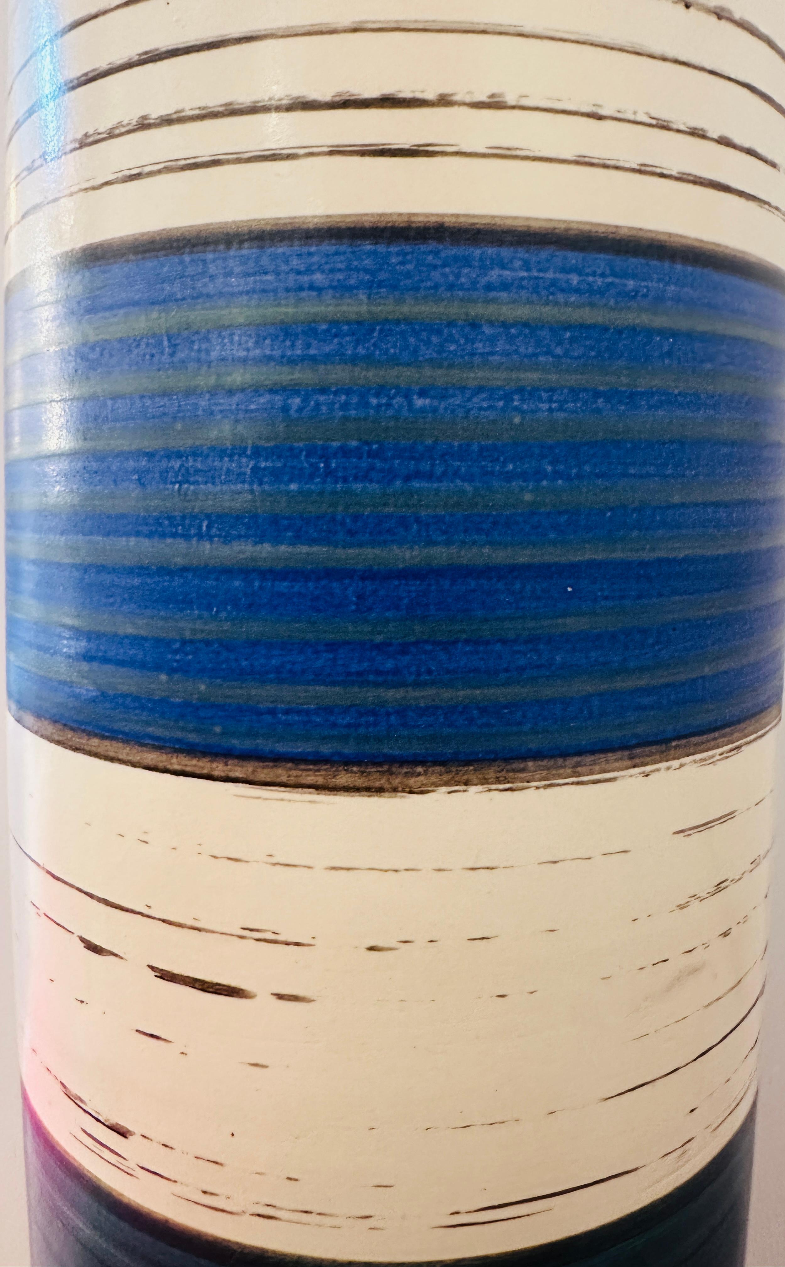 Vaso in ceramica a strisce di lava grassa Scheurich Keramik degli anni '70 n. 553 52 in vendita 4