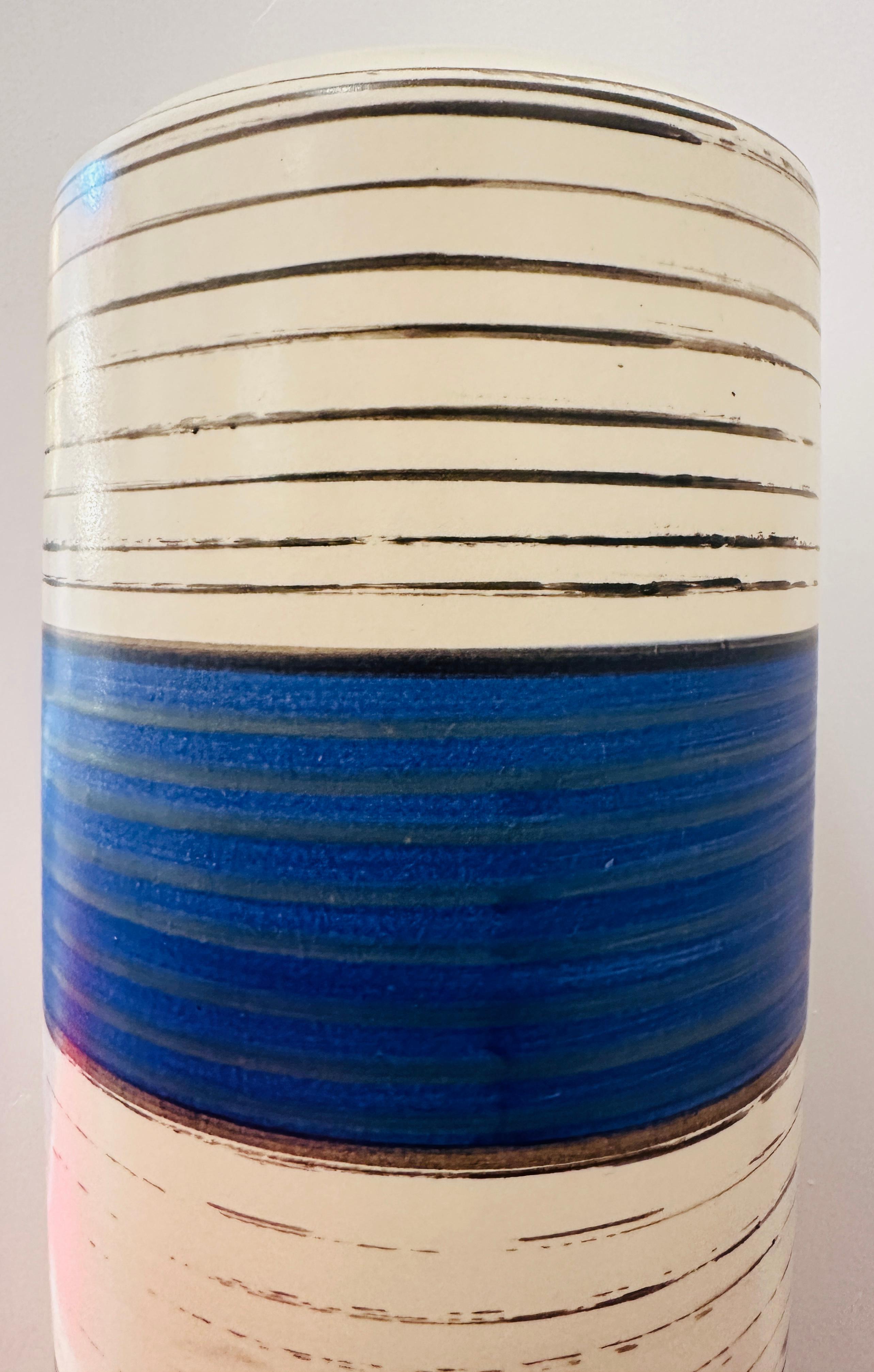 Vaso in ceramica a strisce di lava grassa Scheurich Keramik degli anni '70 n. 553 52 in vendita 5