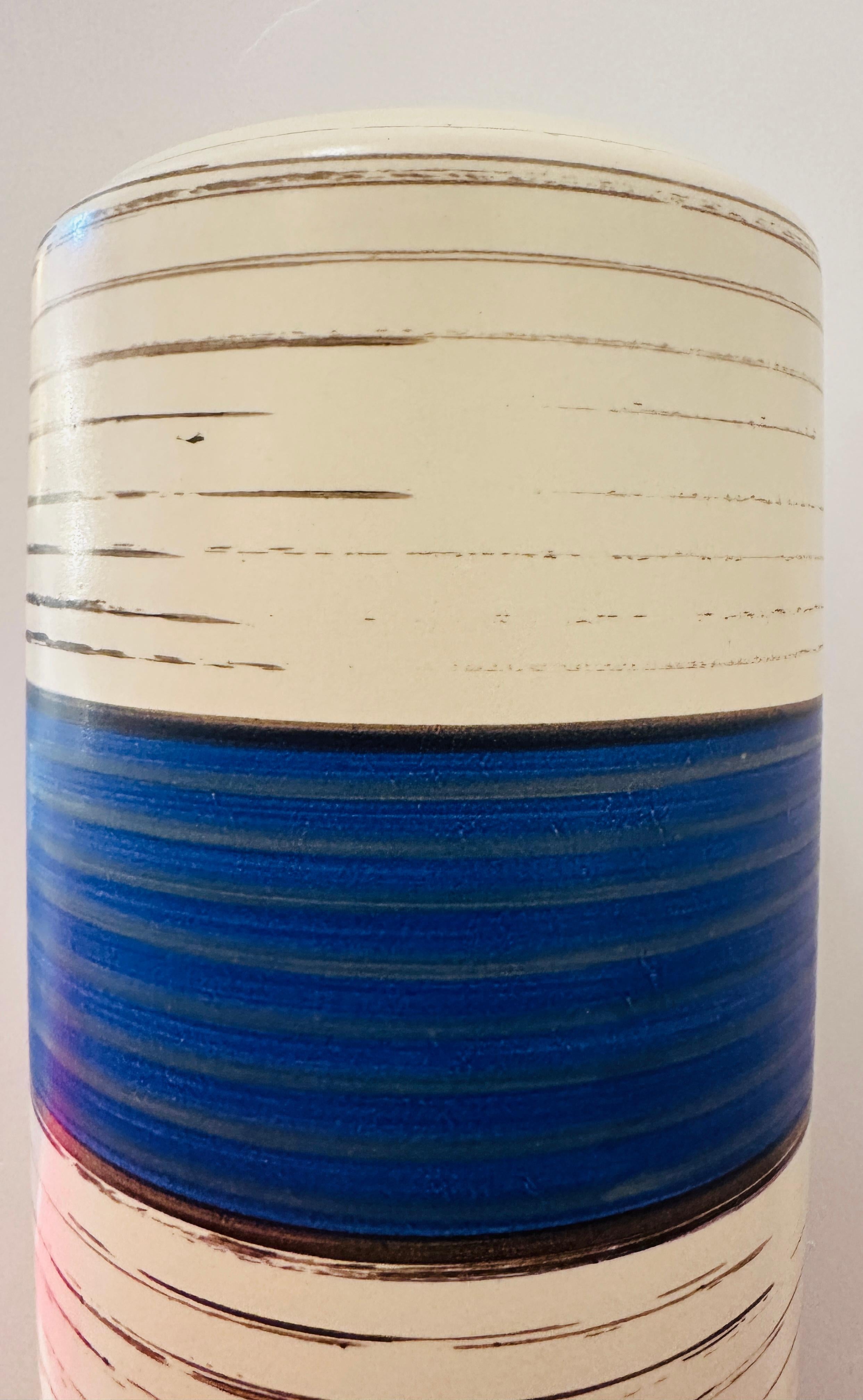 Vaso in ceramica a strisce di lava grassa Scheurich Keramik degli anni '70 n. 553 52 in vendita 6
