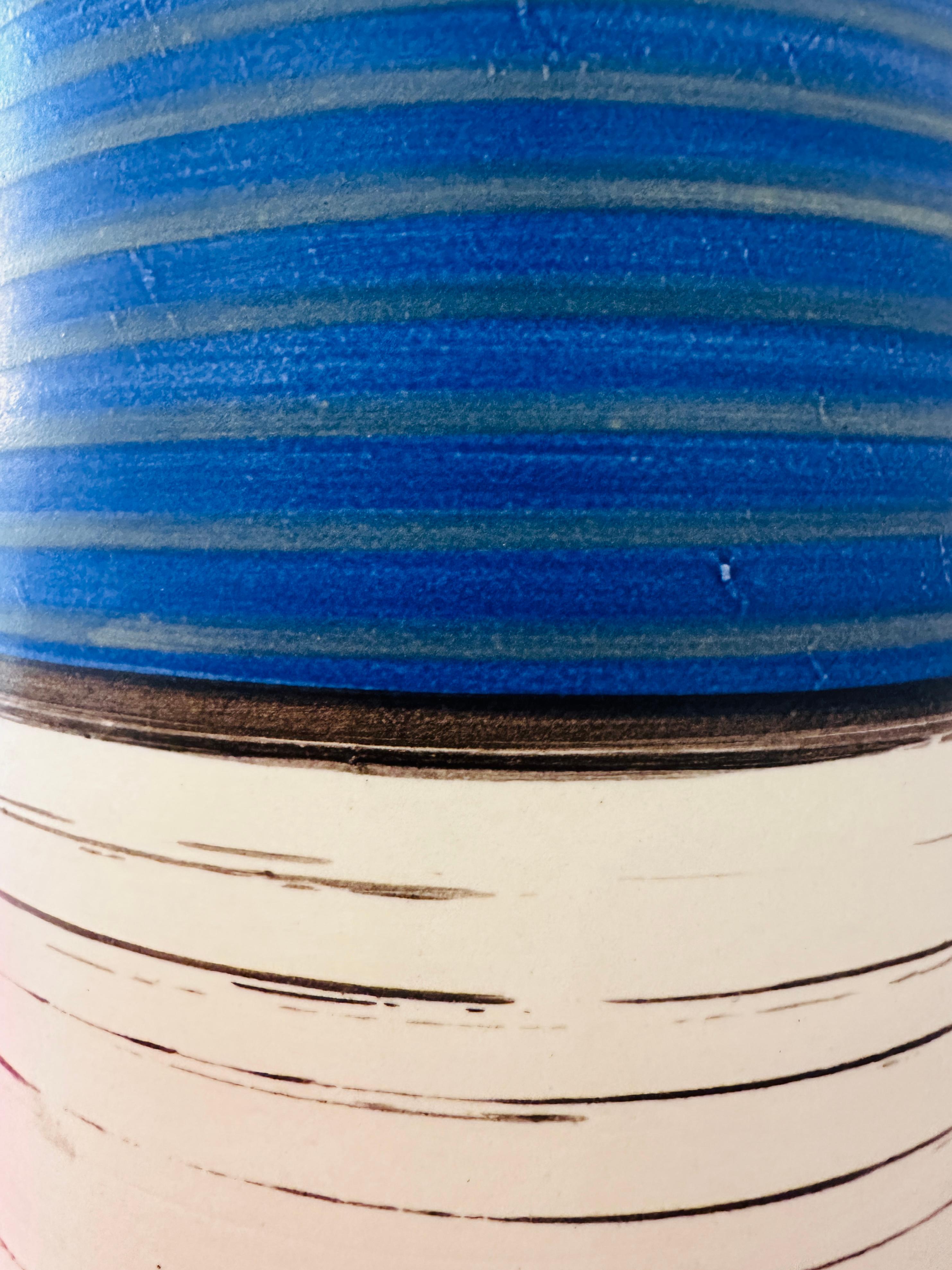 Vaso in ceramica a strisce di lava grassa Scheurich Keramik degli anni '70 n. 553 52 in vendita 9