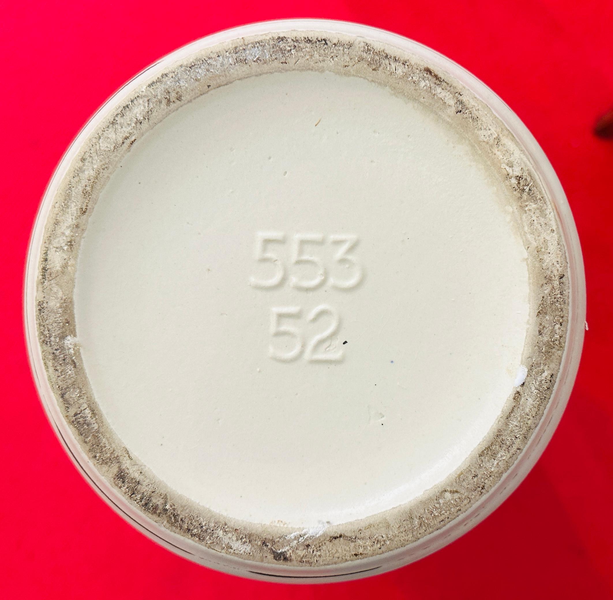 Vaso in ceramica a strisce di lava grassa Scheurich Keramik degli anni '70 n. 553 52 in vendita 12
