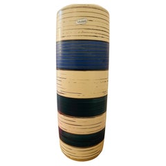 Deutsche Scheurich Keramik Fat Lava gestreifte Keramik-Keramikvase Nr. 553 52, 1970er Jahre