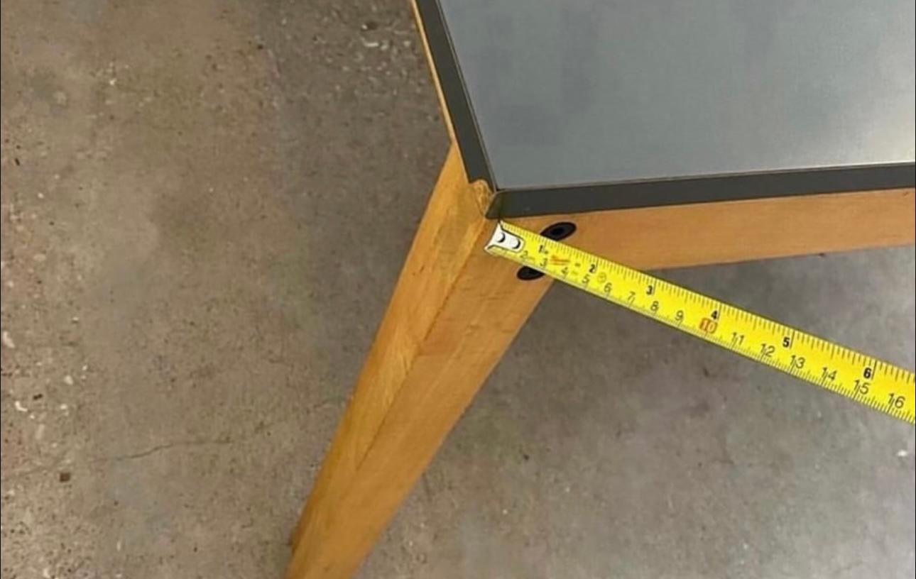 Stratifié Table de salle à manger en stratifié anthracite/gris foncé Schlapp Möbel des années 1970 ! en vente