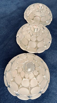 1970s German Small Peill & Putzler Wall or Ceiling Glass Lights, 3 Available