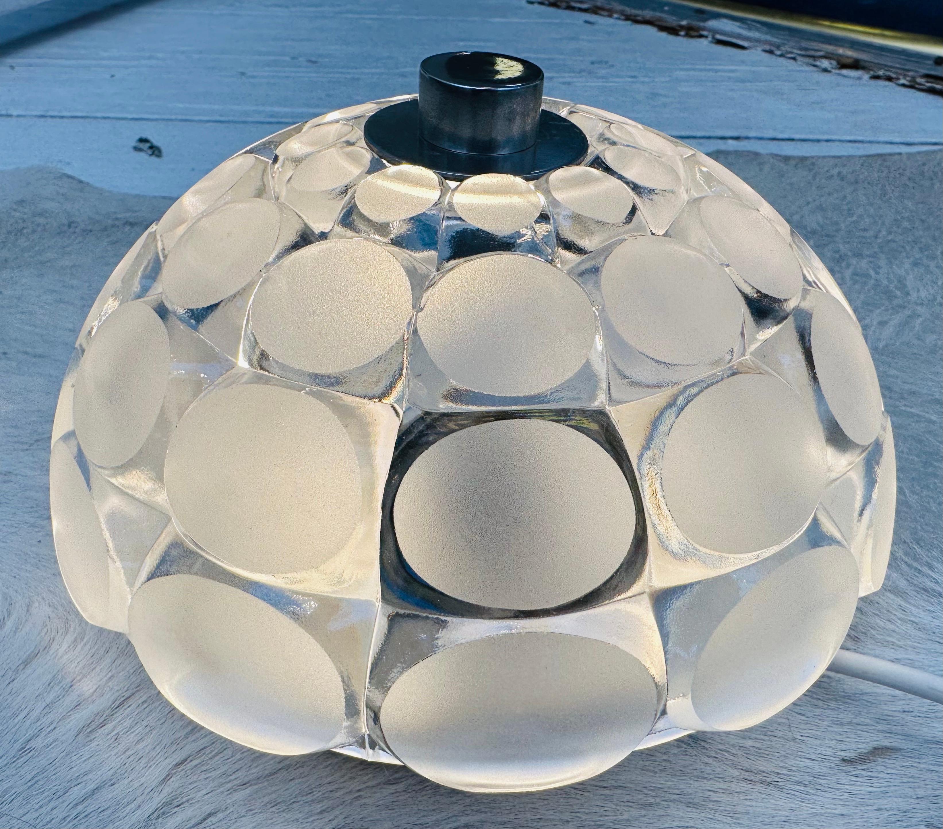 1970s German Small Peill & Putzler Wall or Ceiling Glass Lights, 3 Available For Sale 3