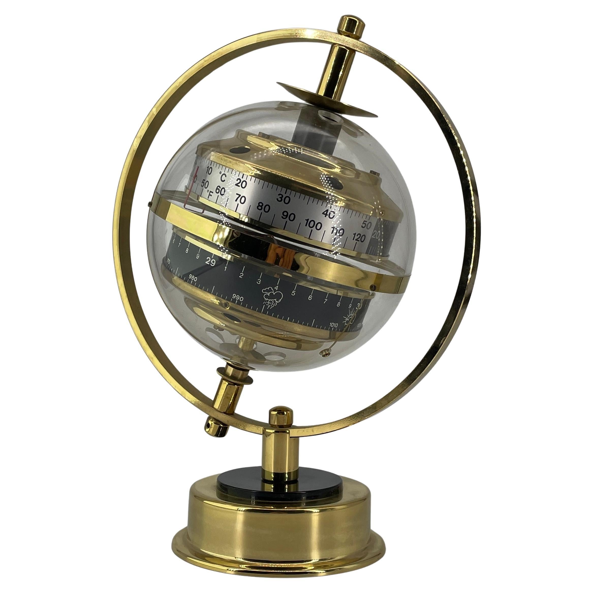 Deutsche Sputnik Barometer Tisch-Skulptur Mid-Century Modernistische Kugel, 1970er Jahre  im Angebot