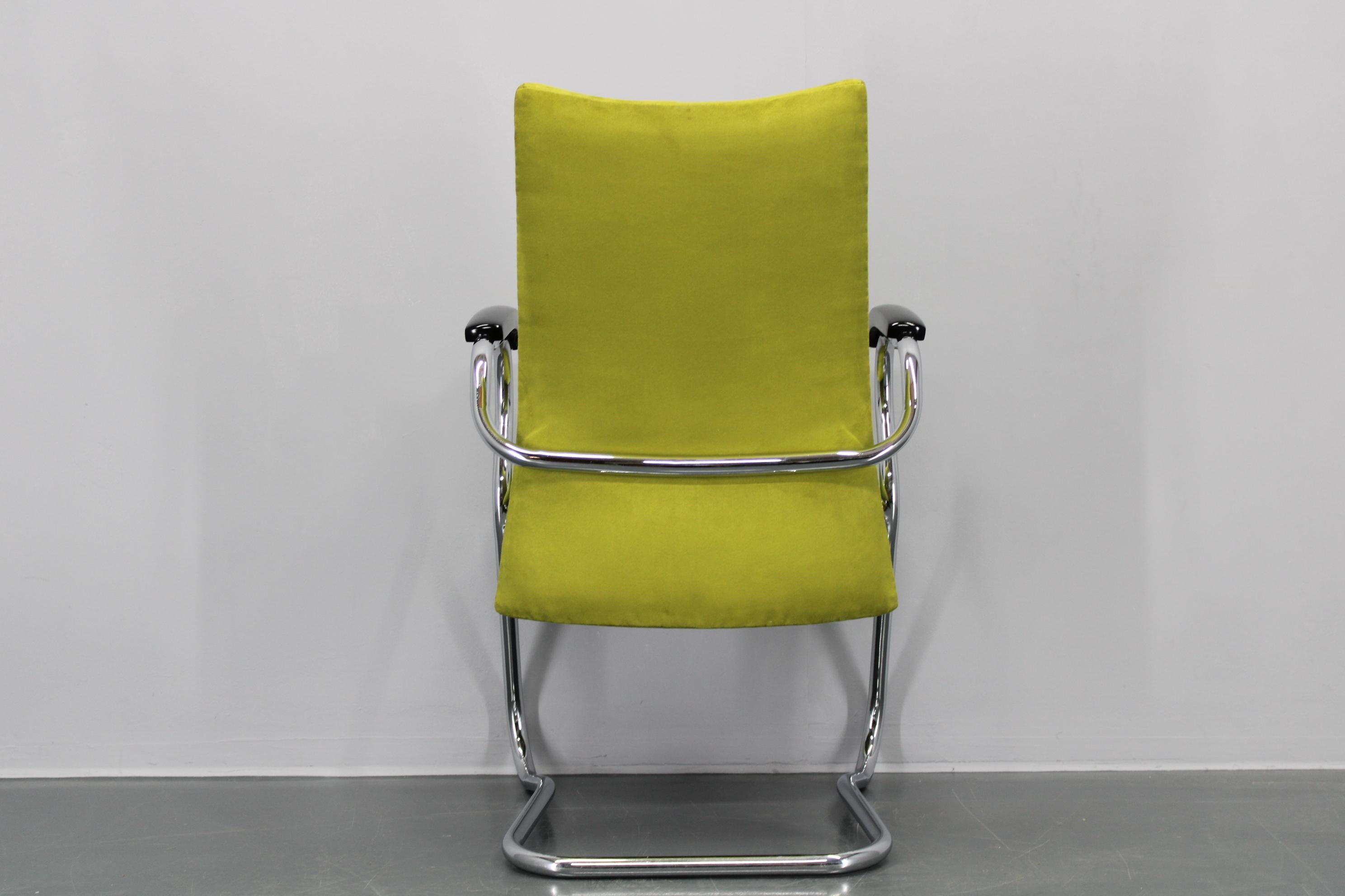 1970s German Tubular Armchair or Desk Chair, Restored For Sale 4
